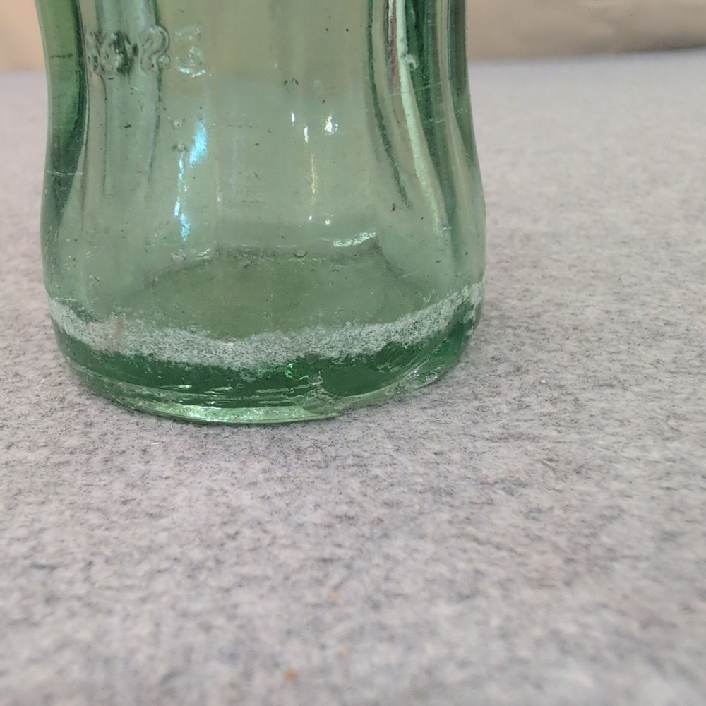 VTG Coca-Cola Glass Bottle Rome GA Georgia Green Embossed Hobbleskirt Contour - Picture 2 of 4